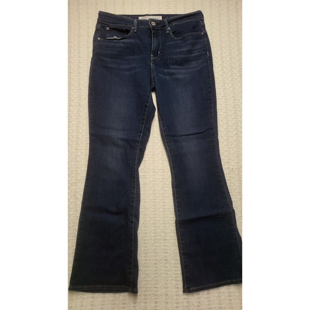 Levis Strauss Signature Jeans Women 10 Short Mid Rise Bootcut Blue Denim